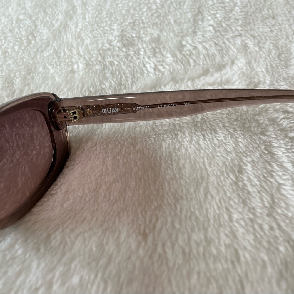 Quay Australia Tan Rectangular Sunglasses - image 9